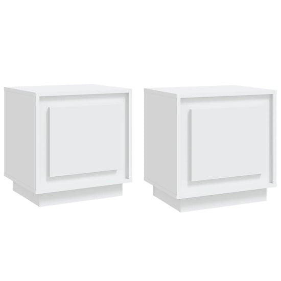 Nachtkastjes 2 st 44x35x45 cm bewerkt hout wit MeubelReus