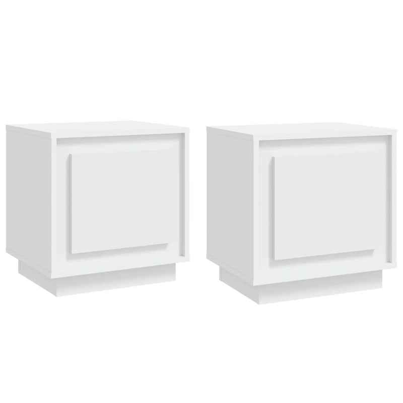 Nachtkastjes 2 st 44x35x45 cm bewerkt hout wit MeubelReus