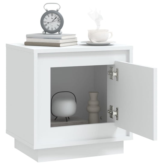 Nachtkastjes 2 st 44x35x45 cm bewerkt hout wit MeubelReus