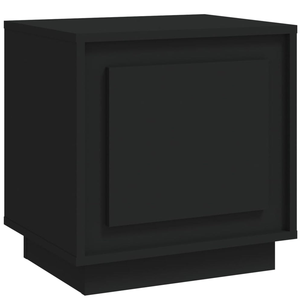 Nachtkastje 44x35x45 cm bewerkt hout zwart MeubelReus