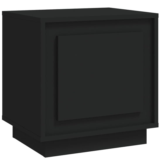 Nachtkastje 44x35x45 cm bewerkt hout zwart MeubelReus