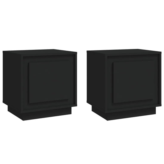 Nachtkastjes 2 st 44x35x45 cm bewerkt hout zwart MeubelReus