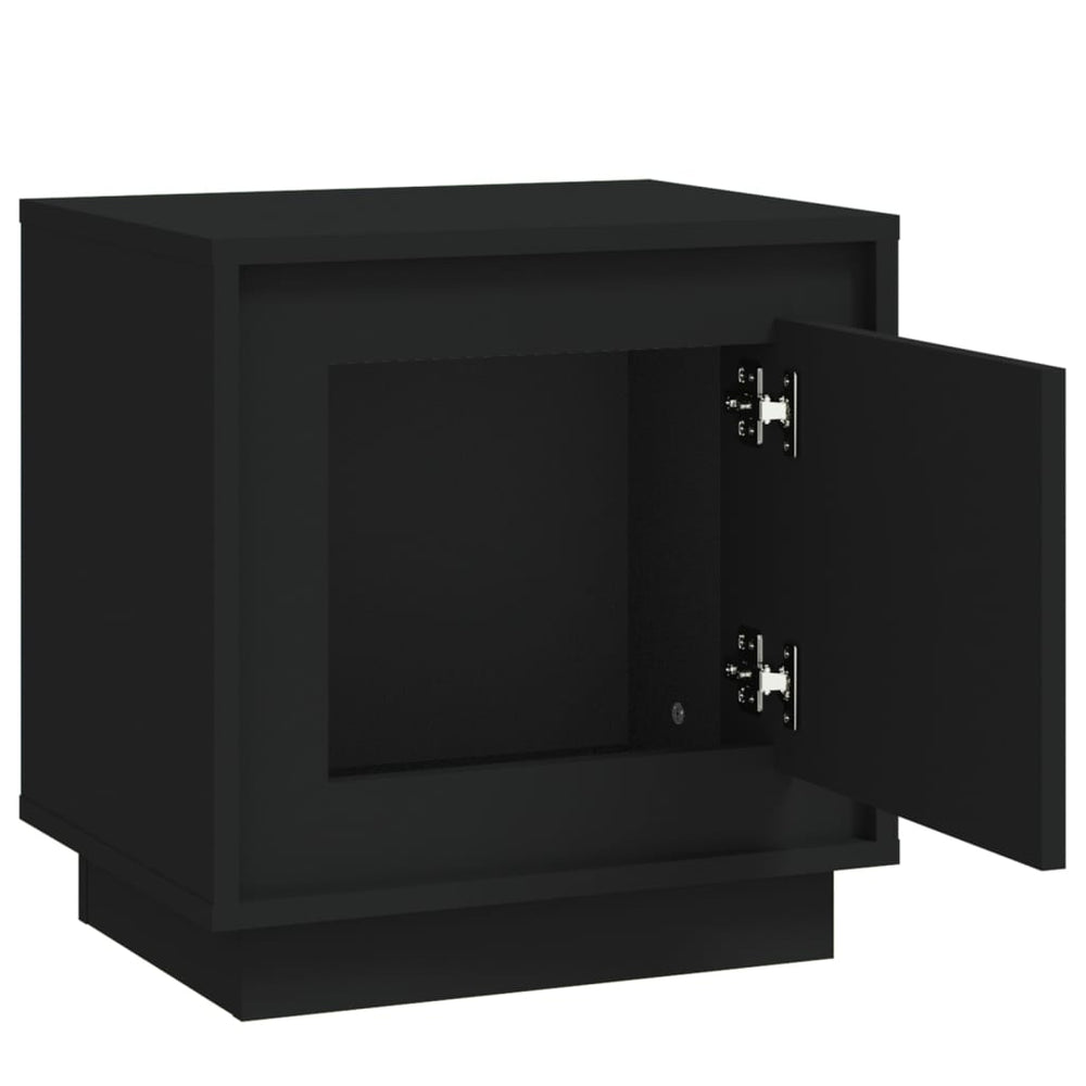 Nachtkastjes 2 st 44x35x45 cm bewerkt hout zwart MeubelReus