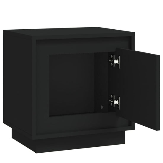 Nachtkastjes 2 st 44x35x45 cm bewerkt hout zwart MeubelReus