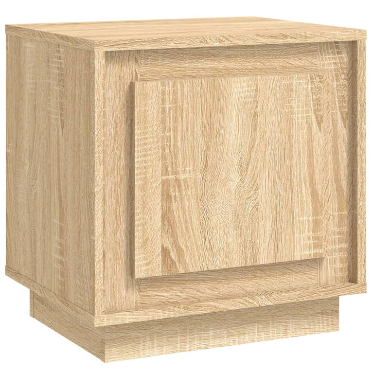 Nachtkastje 44x35x45 cm bewerkt hout sonoma eikenkleurig MeubelReus