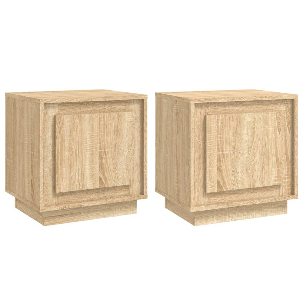 Nachtkastjes 2 st 44x35x45 cm bewerkt hout sonoma eikenkleurig MeubelReus