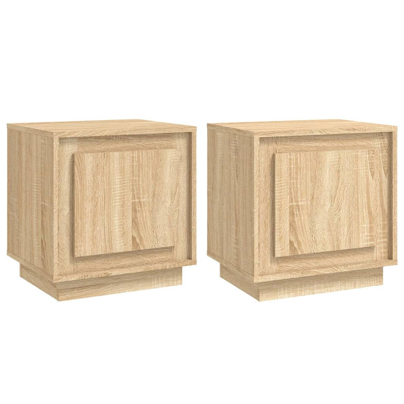 Nachtkastjes 2 st 44x35x45 cm bewerkt hout sonoma eikenkleurig MeubelReus