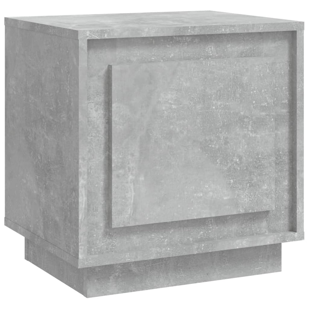 Nachtkastje 44x35x45 cm bewerkt hout betongrijs MeubelReus