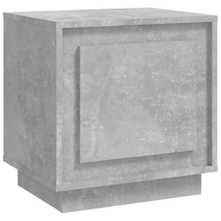 Nachtkastje 44x35x45 cm bewerkt hout betongrijs MeubelReus
