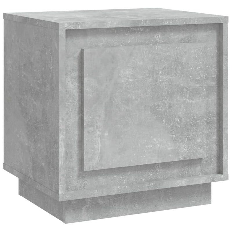 Nachtkastje 44x35x45 cm bewerkt hout betongrijs MeubelReus
