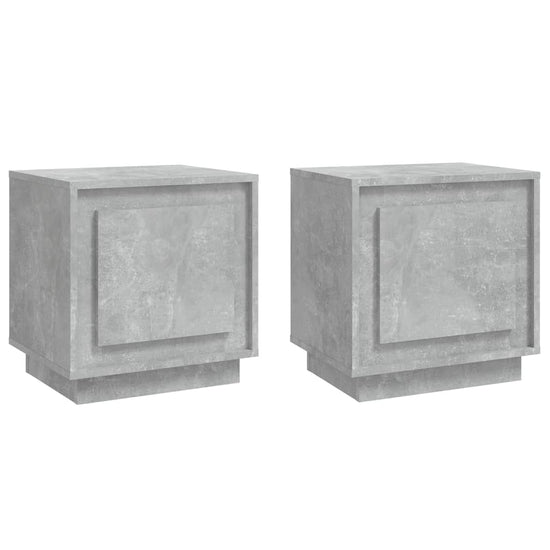 Nachtkastjes 2 st 44x35x45 cm bewerkt hout betongrijs MeubelReus