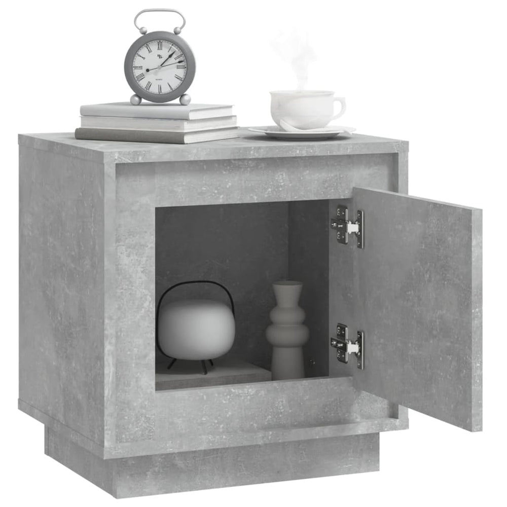 Nachtkastjes 2 st 44x35x45 cm bewerkt hout betongrijs MeubelReus