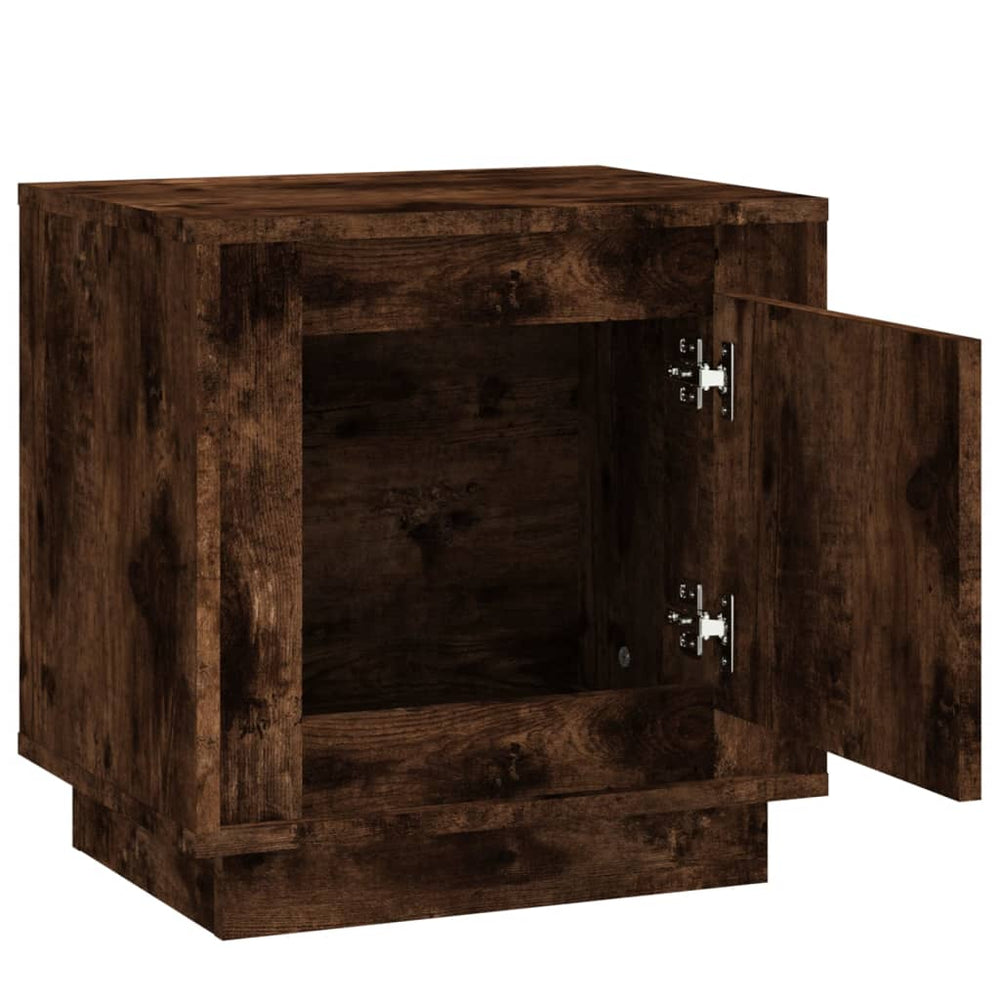 Nachtkastjes 2 st 44x35x45 cm bewerkt hout gerookt eikenkleurig MeubelReus