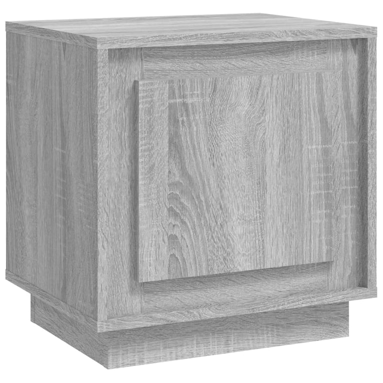 Nachtkastje 44x35x45 cm bewerkt hout grijs sonoma eikenkleurig MeubelReus