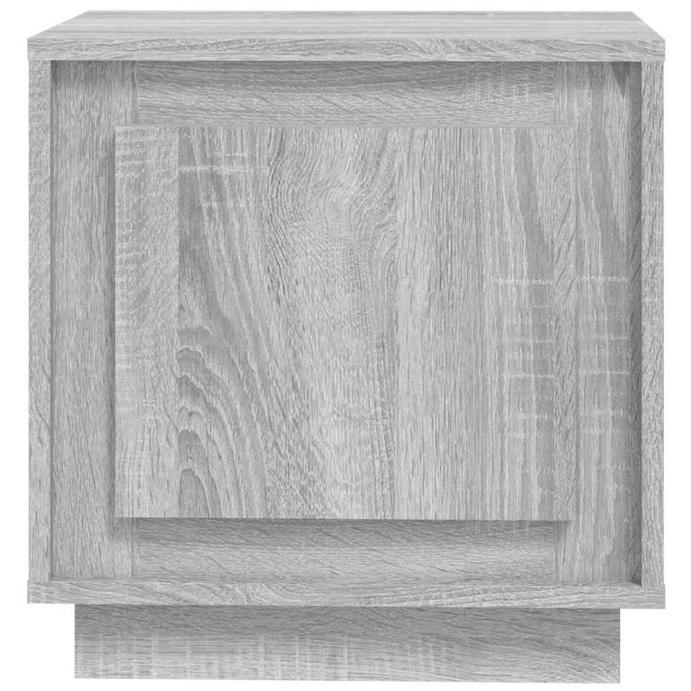 Nachtkastje 44x35x45 cm bewerkt hout grijs sonoma eikenkleurig MeubelReus