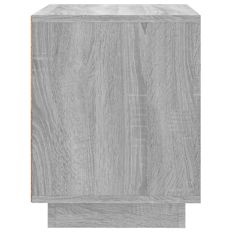Nachtkastje 44x35x45 cm bewerkt hout grijs sonoma eikenkleurig MeubelReus