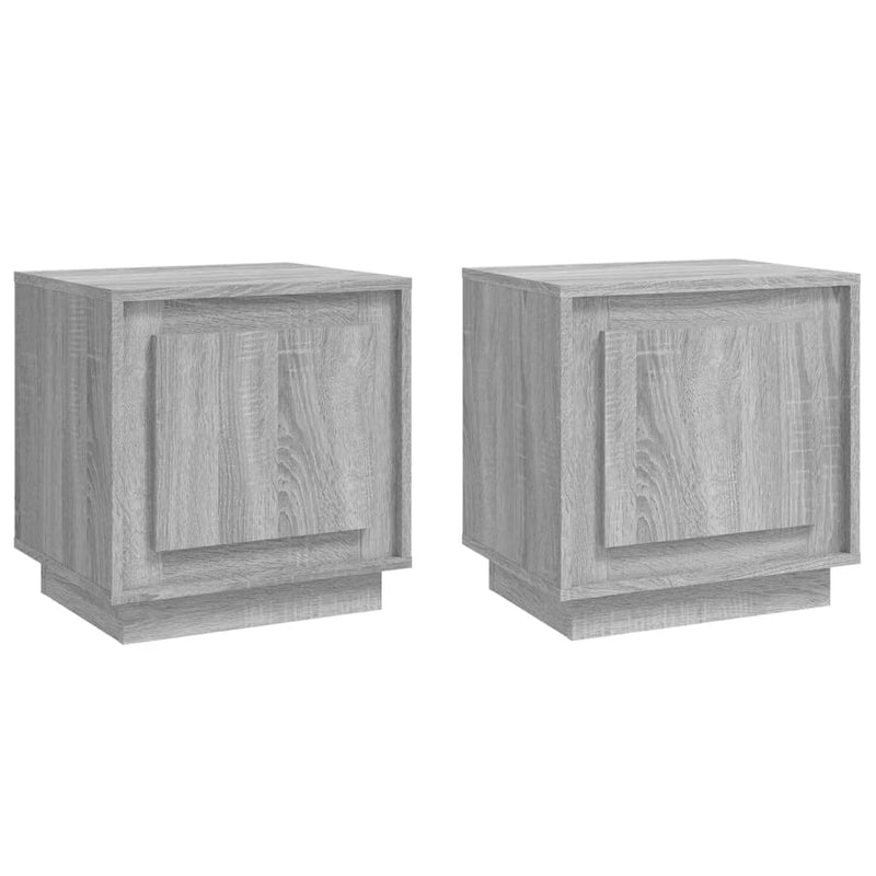 Nachtkastjes 2 st 44x35x45 cm bewerkt hout grijs sonoma eiken MeubelReus