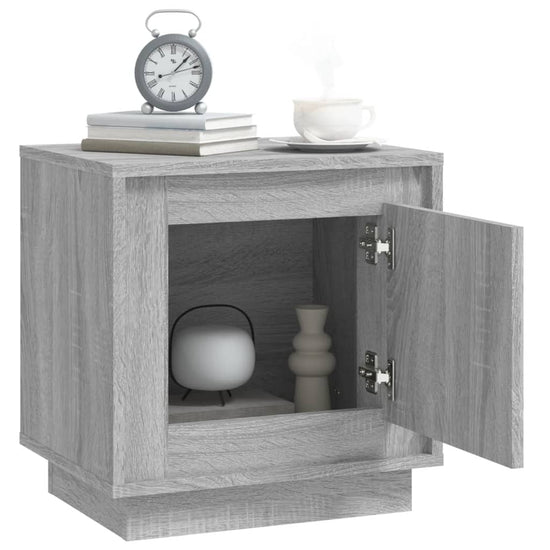 Nachtkastjes 2 st 44x35x45 cm bewerkt hout grijs sonoma eiken MeubelReus