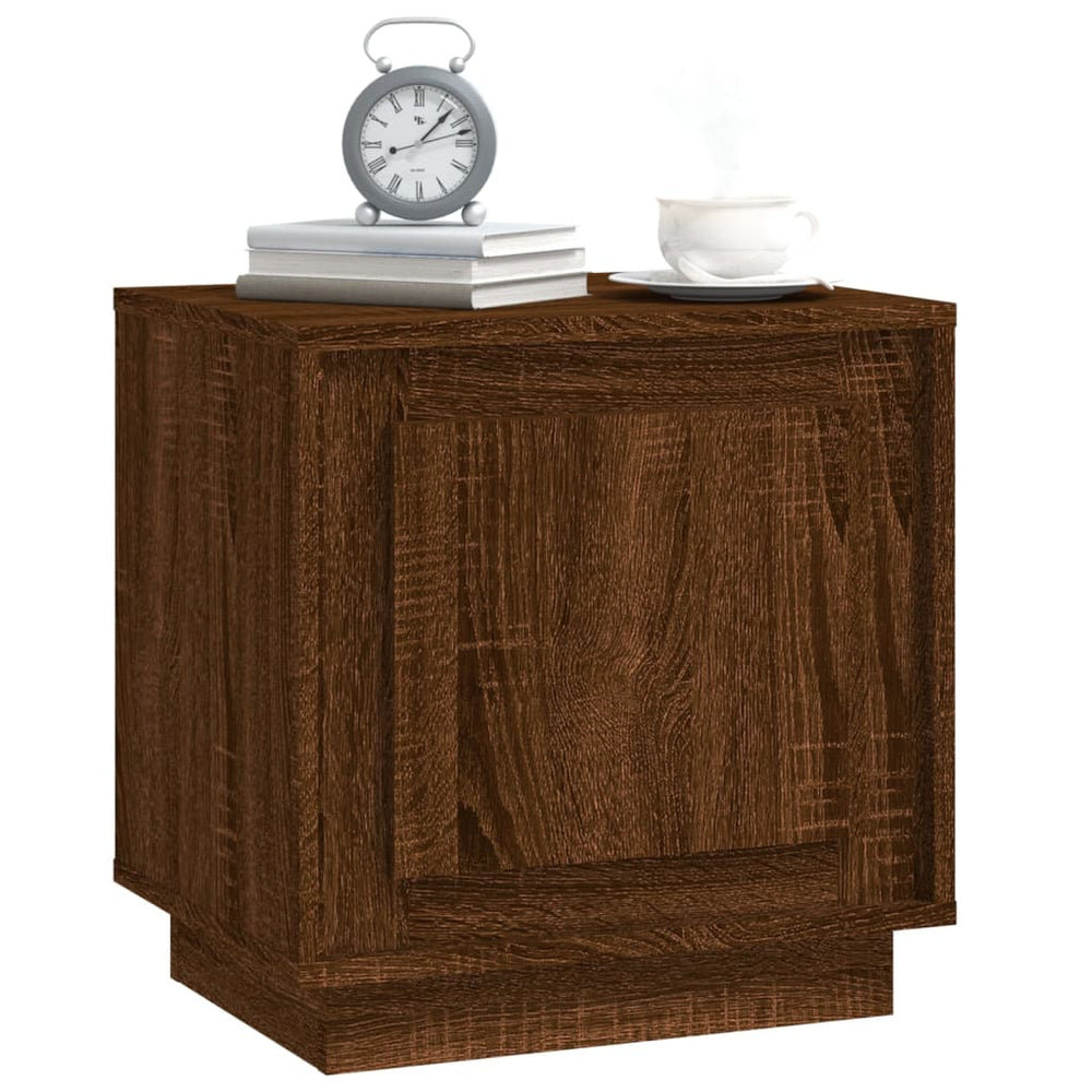 Nachtkastjes 2 st 44x35x45 cm bewerkt hout bruin eikenkleur MeubelReus
