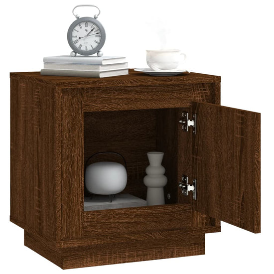 Nachtkastjes 2 st 44x35x45 cm bewerkt hout bruin eikenkleur MeubelReus