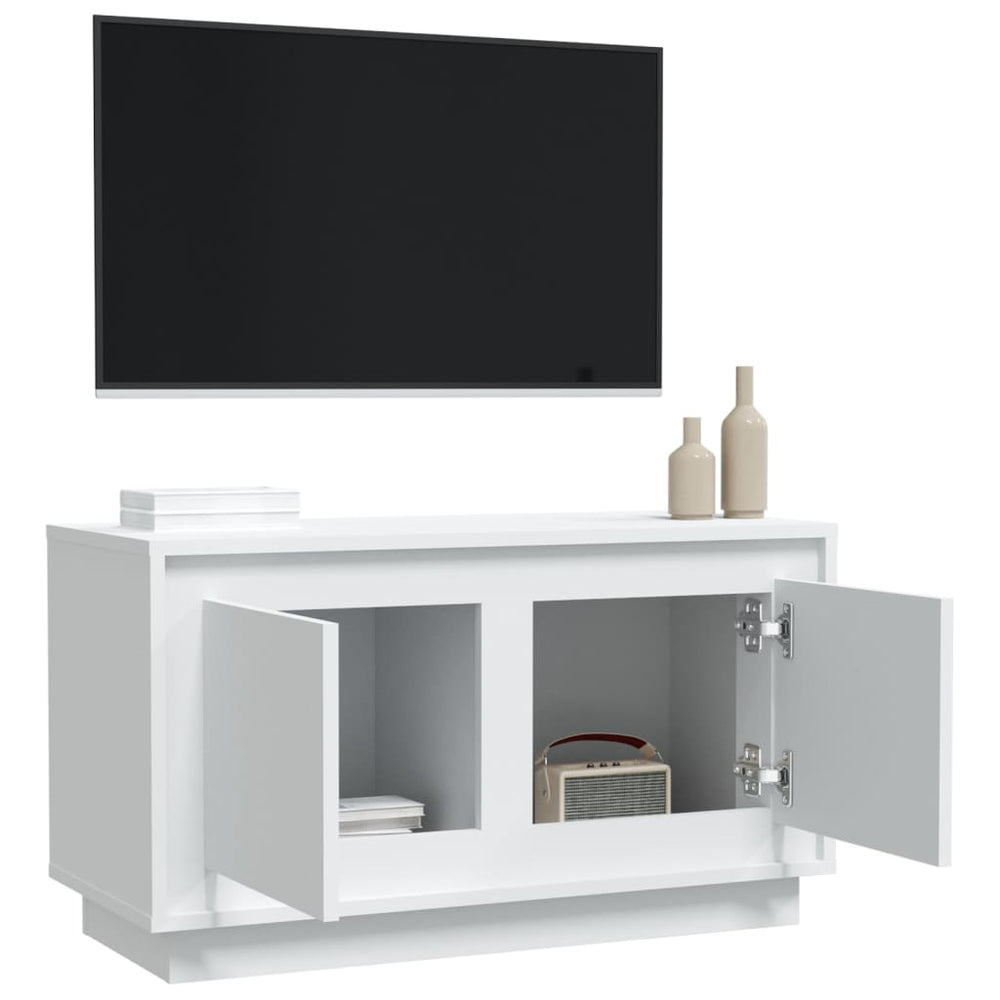 Tv-meubel 80x35x45 cm bewerkt hout wit MeubelReus