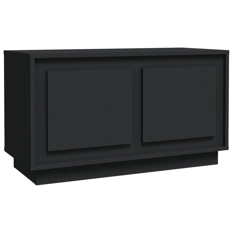 Tv-meubel 80x35x45 cm bewerkt hout zwart MeubelReus