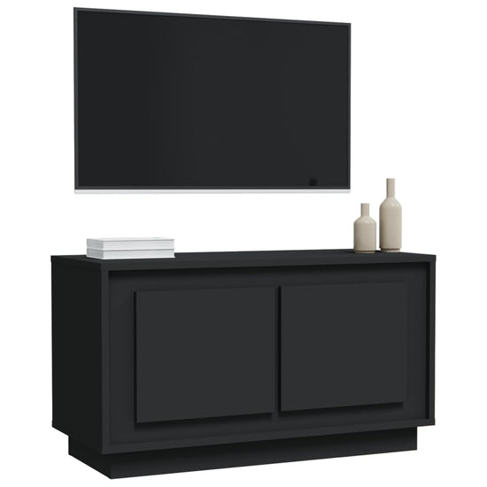 Tv-meubel 80x35x45 cm bewerkt hout zwart MeubelReus