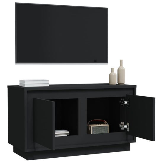 Tv-meubel 80x35x45 cm bewerkt hout zwart MeubelReus