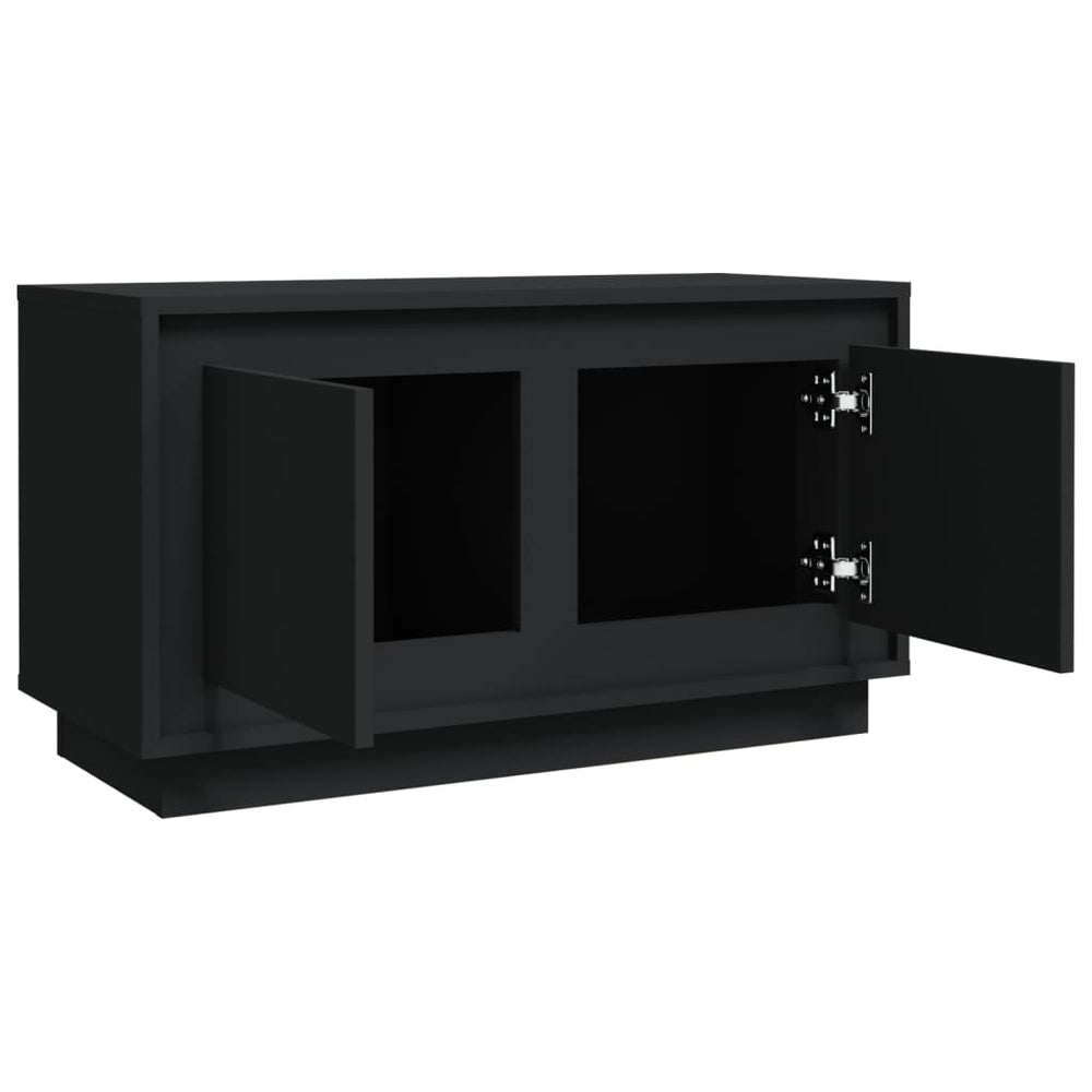 Tv-meubel 80x35x45 cm bewerkt hout zwart MeubelReus