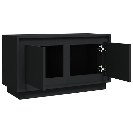Tv-meubel 80x35x45 cm bewerkt hout zwart MeubelReus