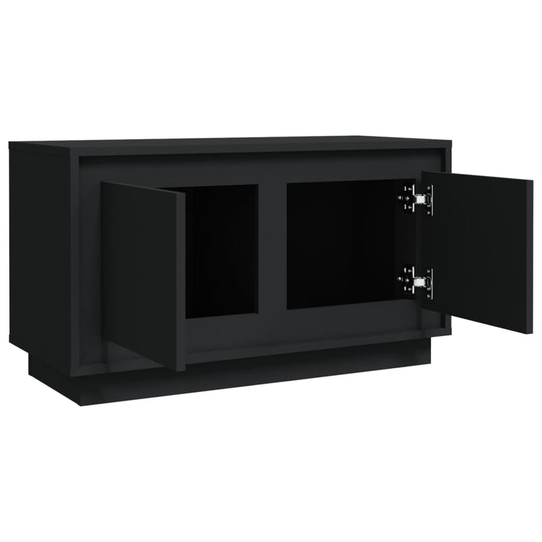 Tv-meubel 80x35x45 cm bewerkt hout zwart MeubelReus