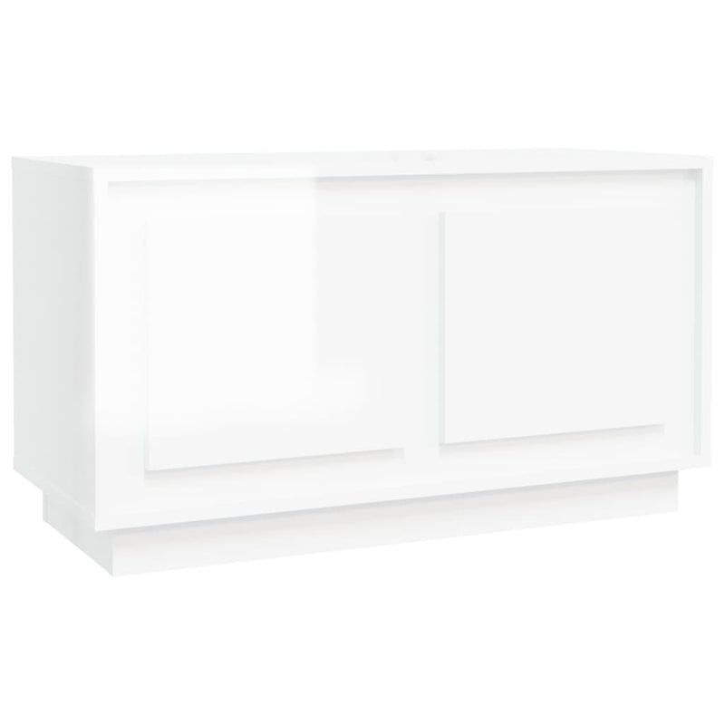 Tv-meubel 80x35x45 cm bewerkt hout hoogglans wit MeubelReus