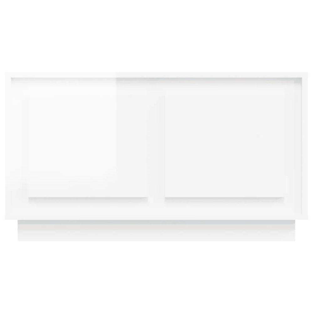Tv-meubel 80x35x45 cm bewerkt hout hoogglans wit MeubelReus
