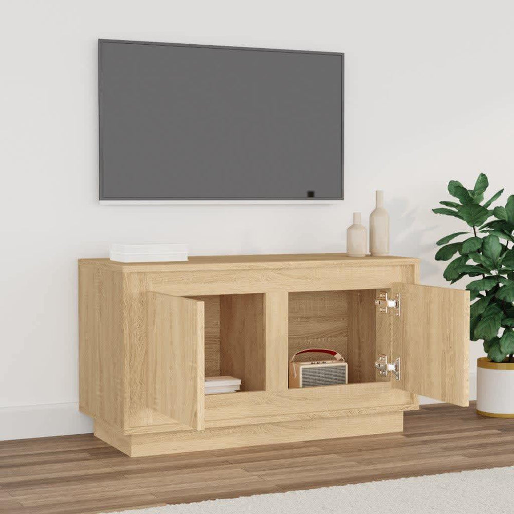 Tv-meubel 80x35x45 cm bewerkt hout sonoma eikenkleurig MeubelReus