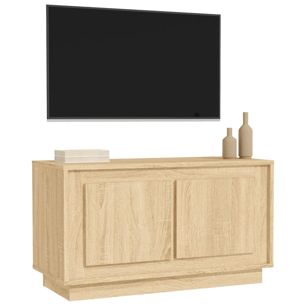 Tv-meubel 80x35x45 cm bewerkt hout sonoma eikenkleurig MeubelReus