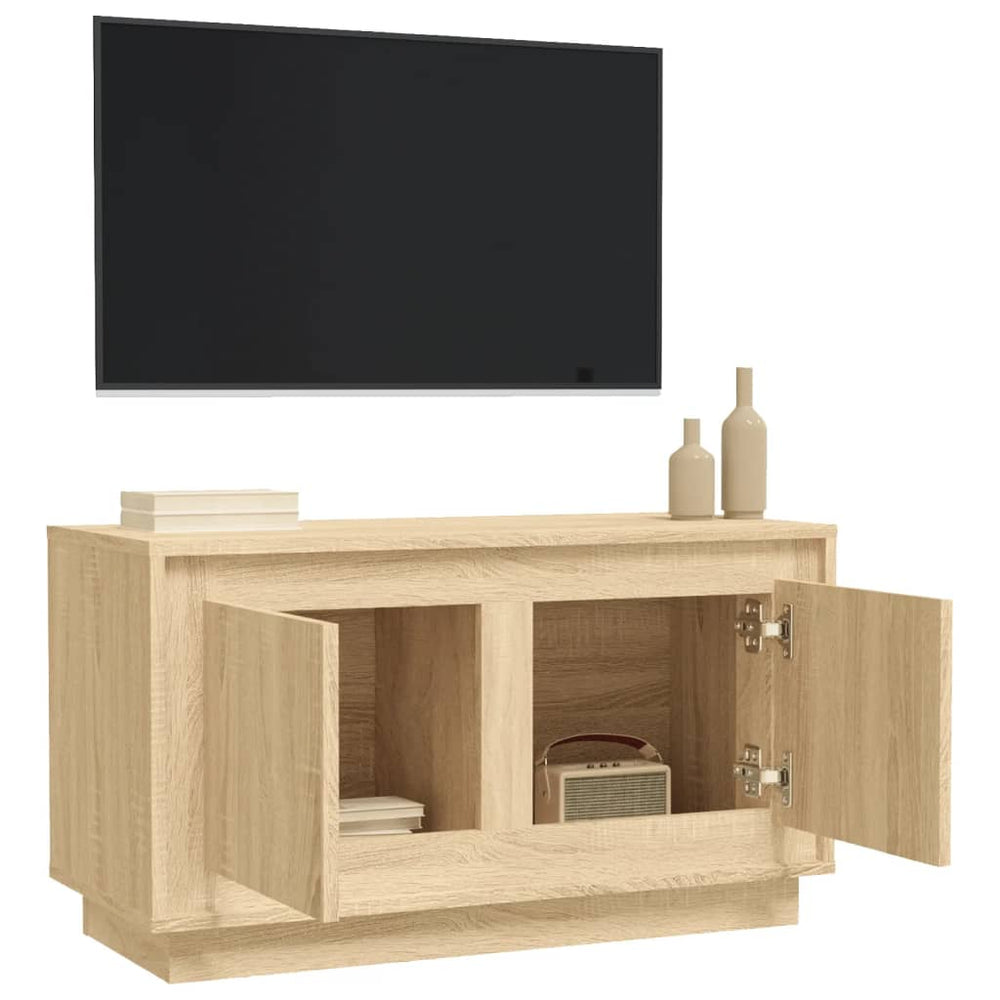 Tv-meubel 80x35x45 cm bewerkt hout sonoma eikenkleurig MeubelReus