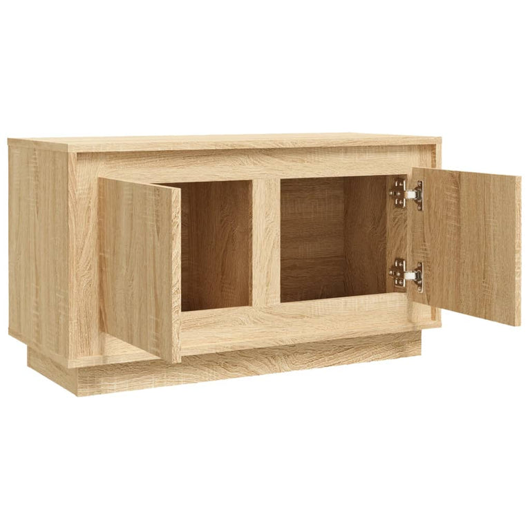 Tv-meubel 80x35x45 cm bewerkt hout sonoma eikenkleurig MeubelReus