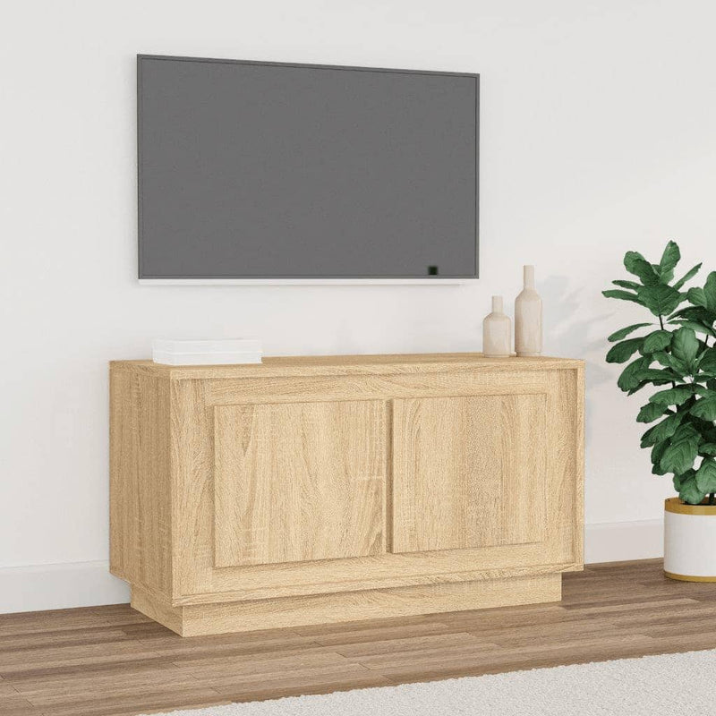 Tv-meubel 80x35x45 cm bewerkt hout sonoma eikenkleurig MeubelReus