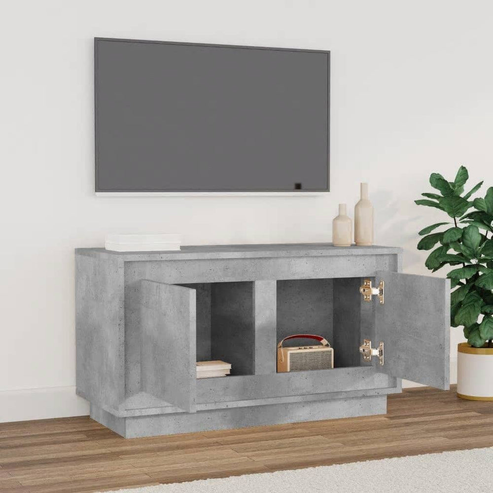 Tv-meubel 80x35x45 cm bewerkt hout betongrijs MeubelReus