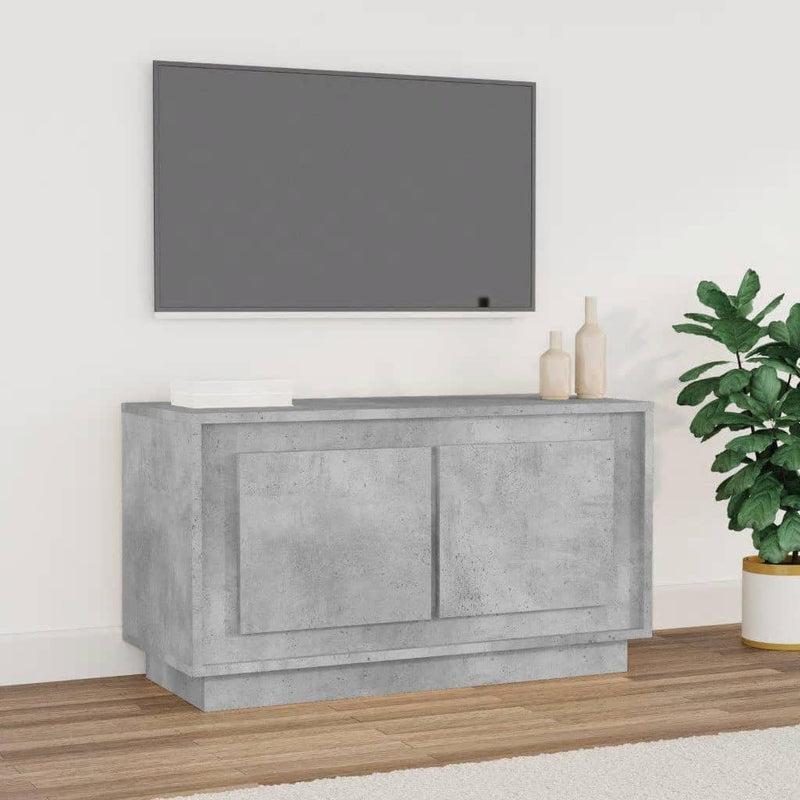 Tv-meubel 80x35x45 cm bewerkt hout betongrijs MeubelReus