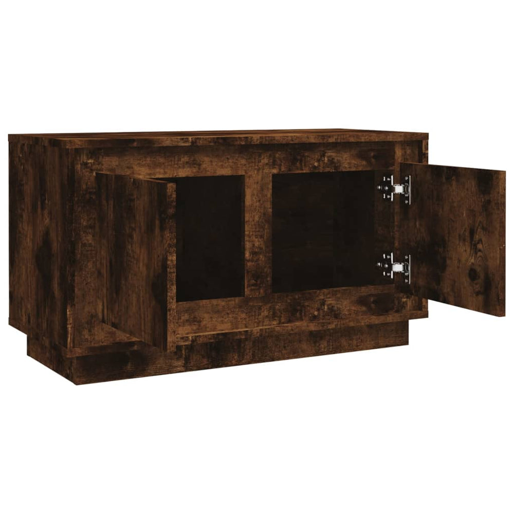Tv-meubel 80x35x45 cm bewerkt hout gerookt eikenkleurig MeubelReus