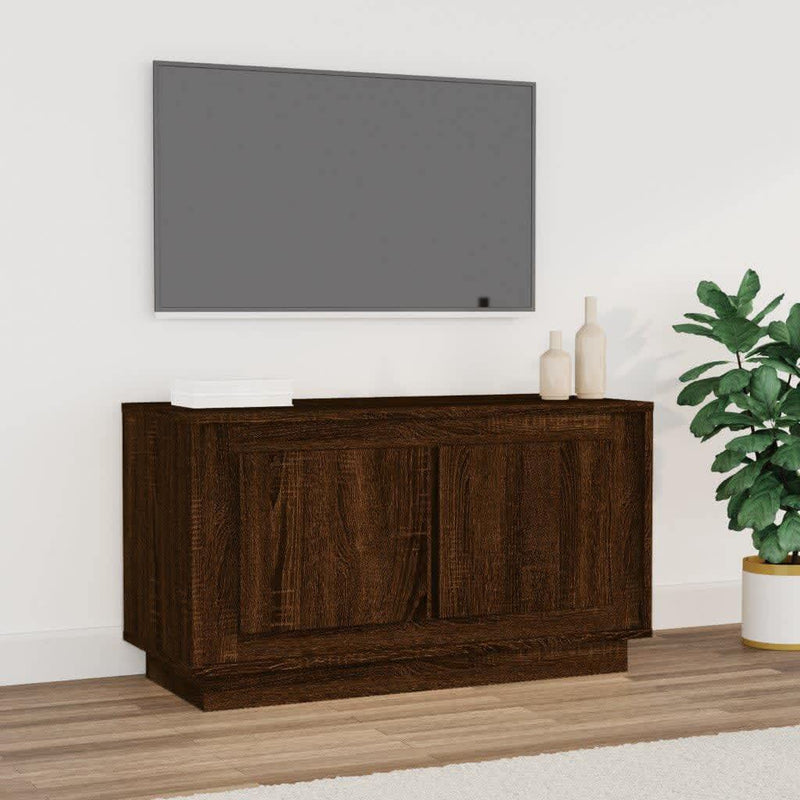 Tv-meubel 80x35x45 cm bewerkt hout bruin eikenkleur MeubelReus