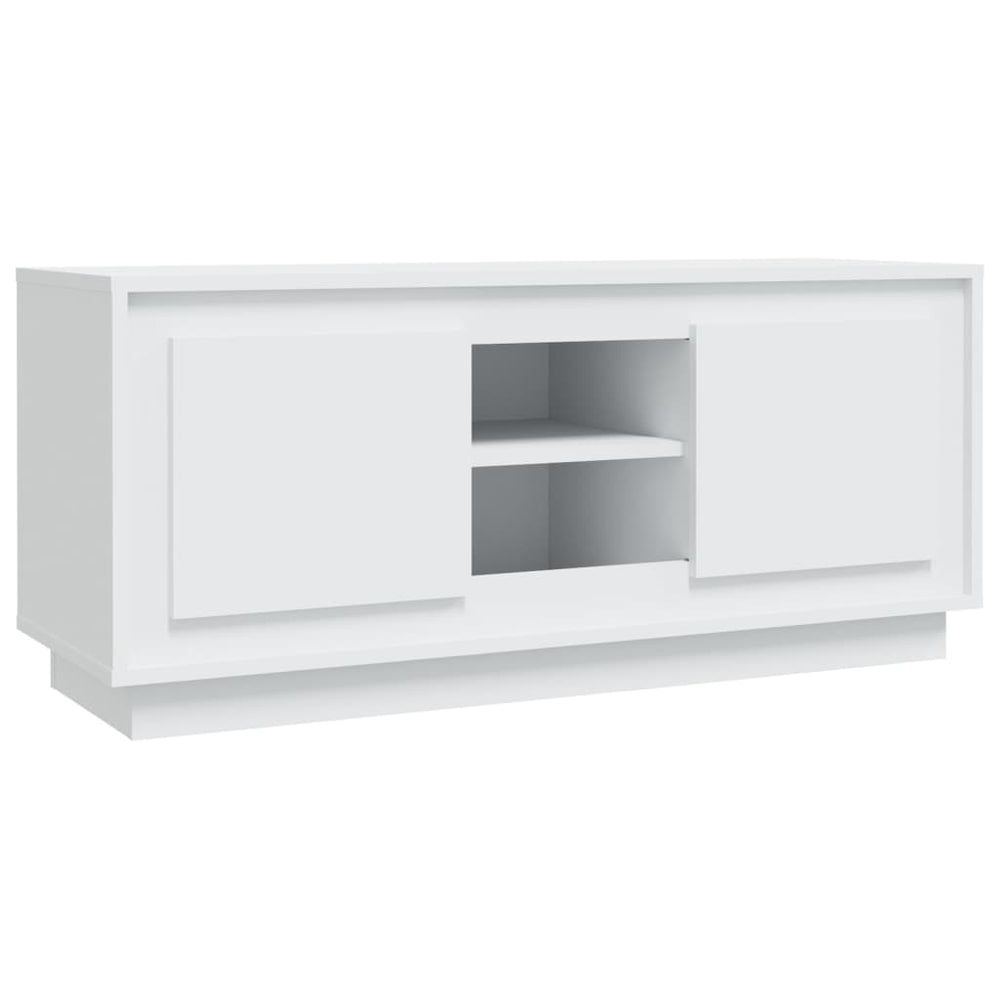 Tv-meubel 102x35x45 cm bewerkt hout wit MeubelReus