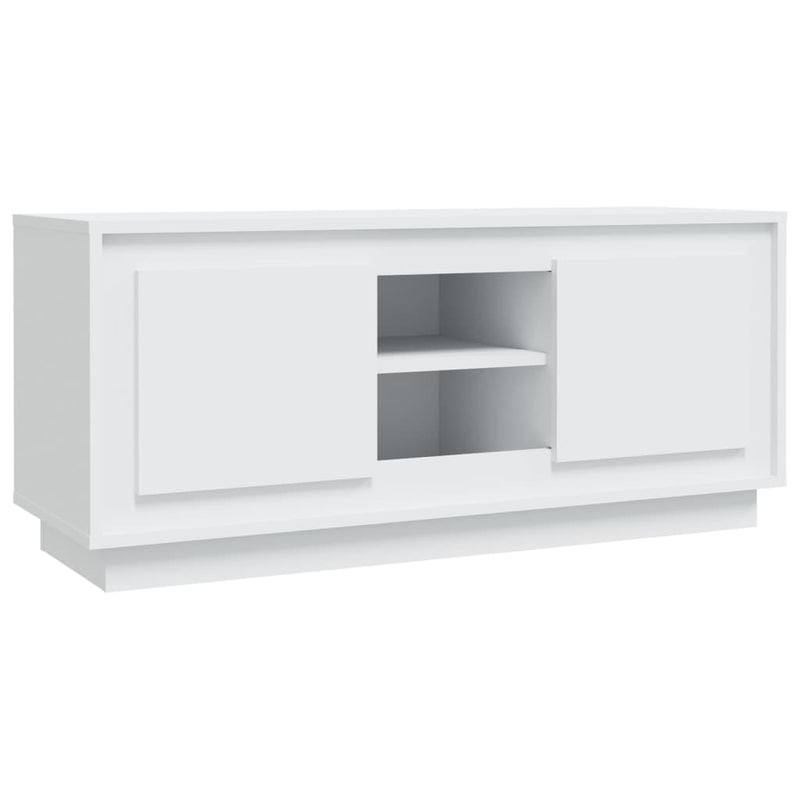 Tv-meubel 102x35x45 cm bewerkt hout wit MeubelReus