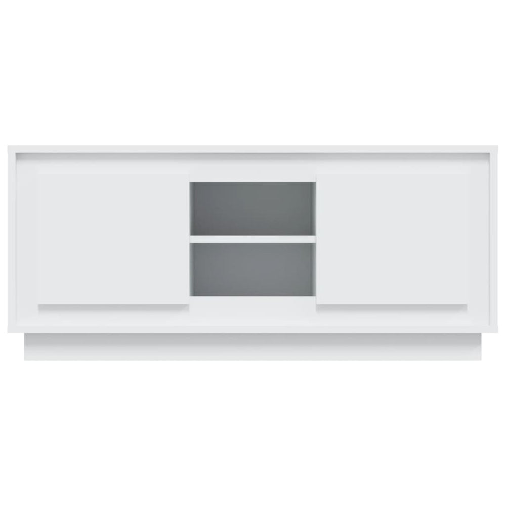 Tv-meubel 102x35x45 cm bewerkt hout wit MeubelReus