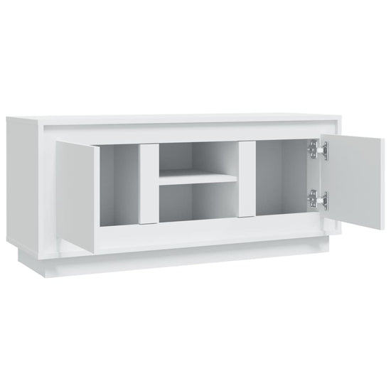Tv-meubel 102x35x45 cm bewerkt hout wit MeubelReus
