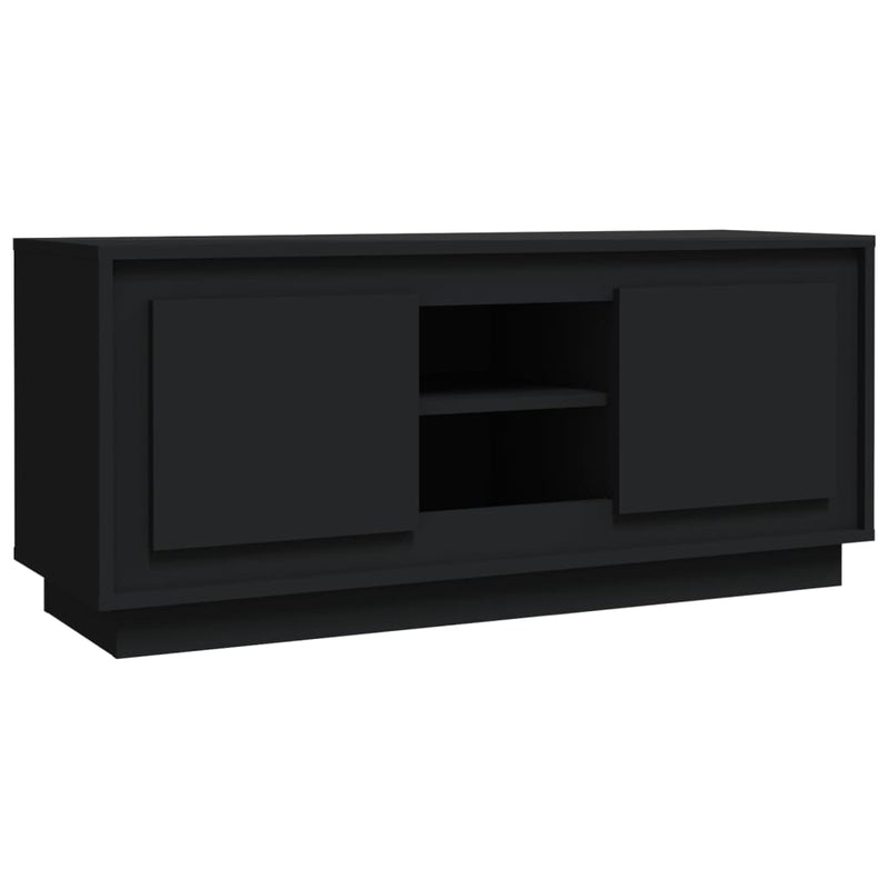 Tv-meubel 102x35x45 cm bewerkt hout zwart MeubelReus