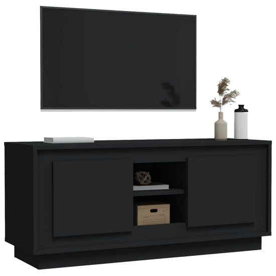 Tv-meubel 102x35x45 cm bewerkt hout zwart MeubelReus