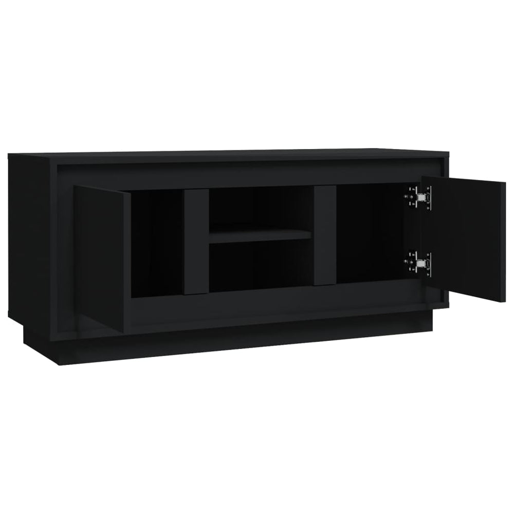 Tv-meubel 102x35x45 cm bewerkt hout zwart MeubelReus