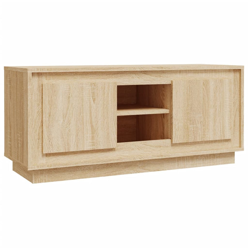 Tv-meubel 102x35x45 cm bewerkt hout sonoma eikenkleurig MeubelReus